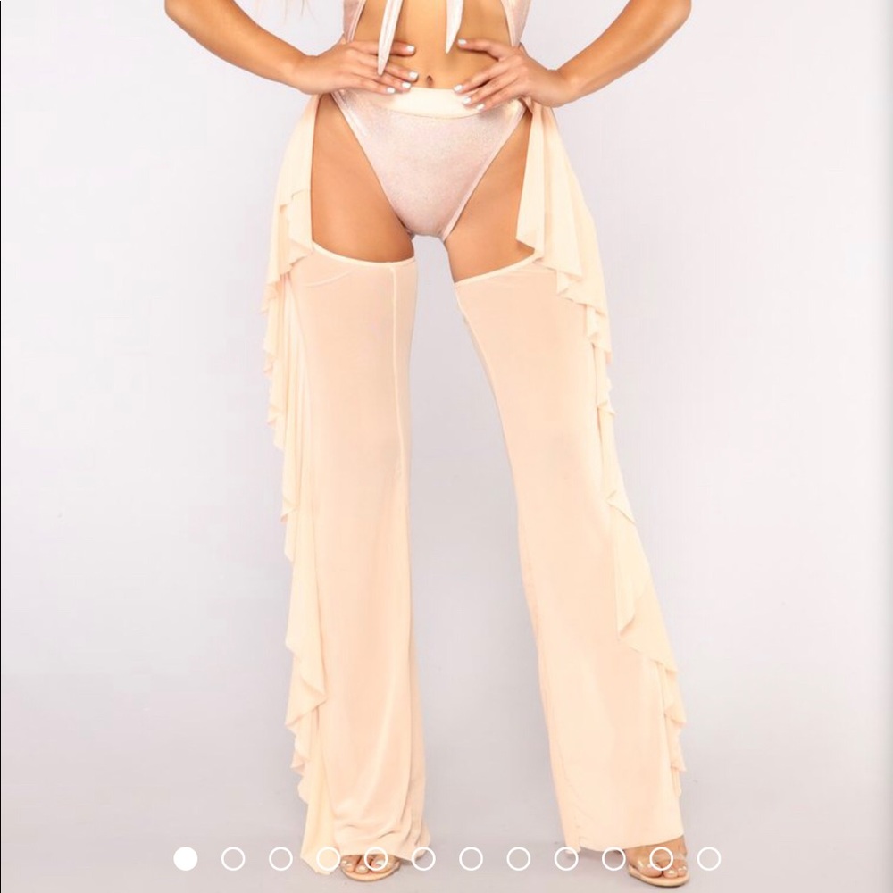 Fashion Nova cover up sheer chaps